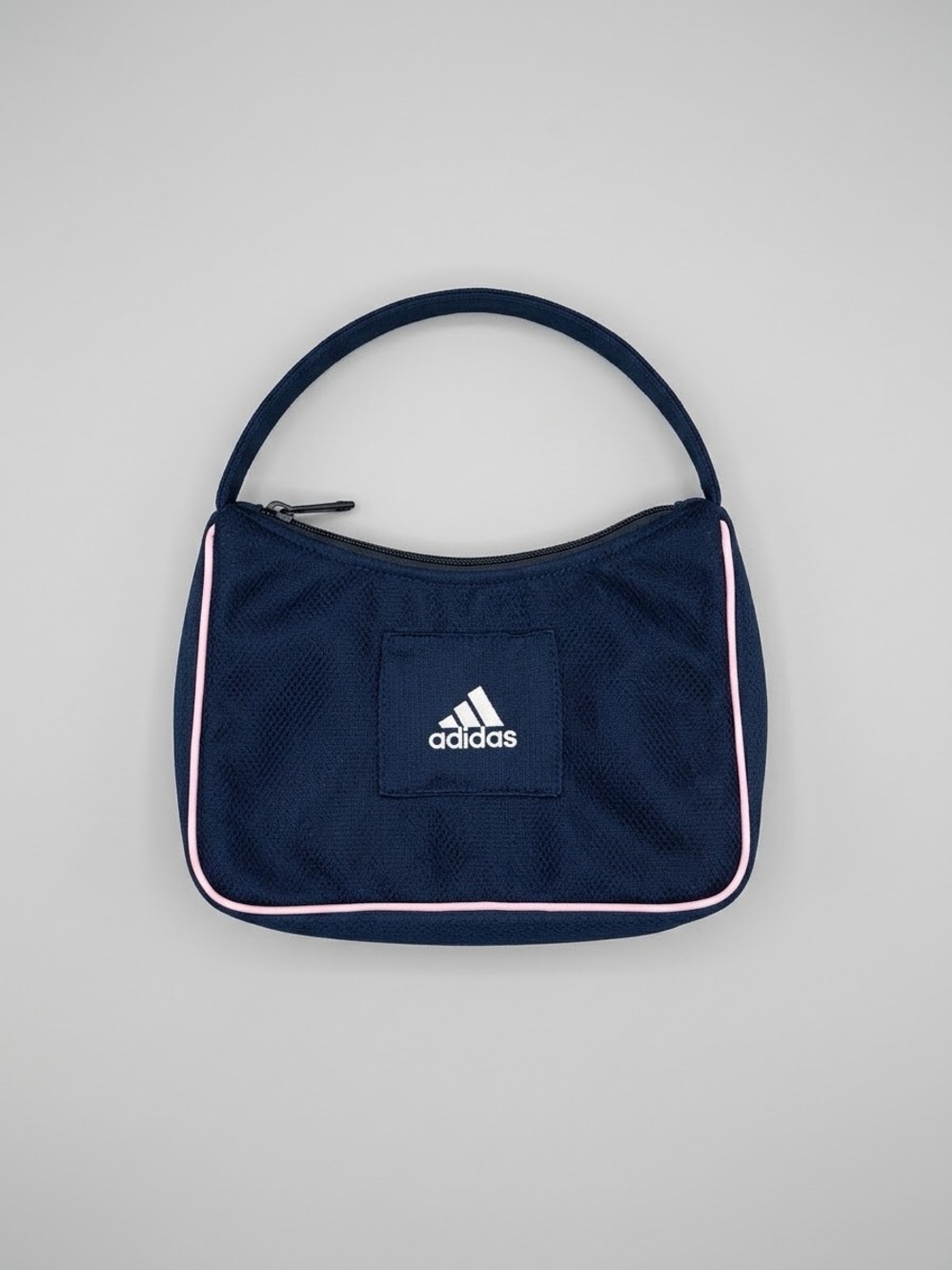 Vintage Y2K Adidas Mini Shoulder Bag – Navy Blue & Baby Pink